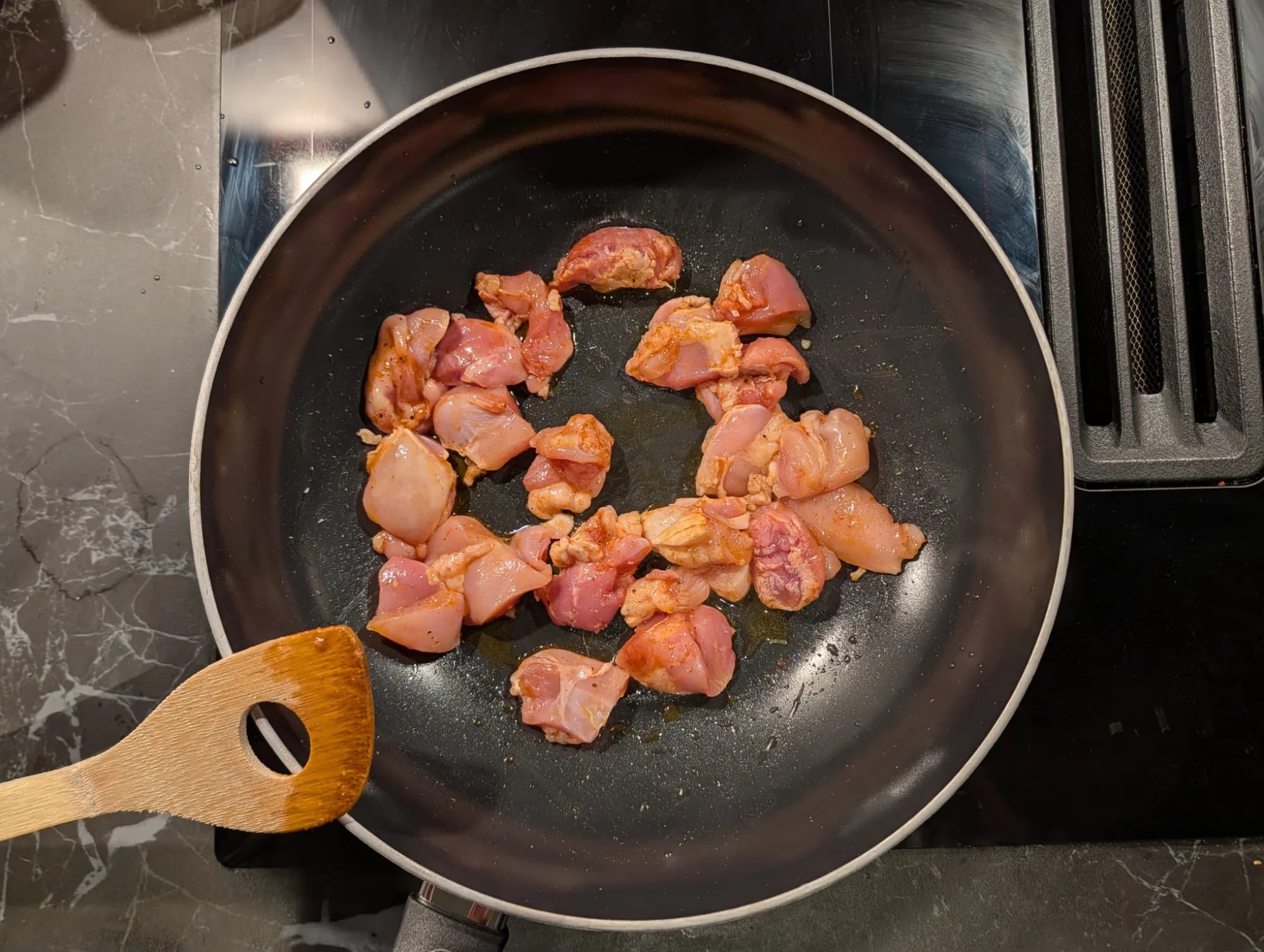 Kimchi fried rice, step 4